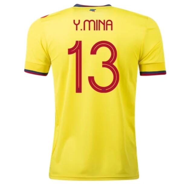 2020 Colombia Home Kit Soccer Jersey YERRY MINA #13